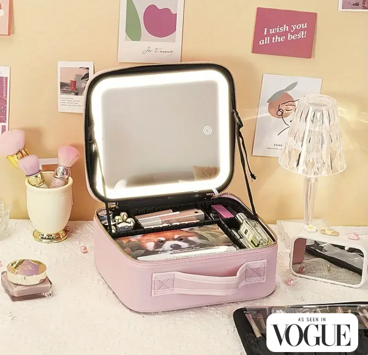 Premium Makeup Bag with LED Mirror